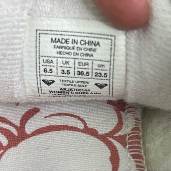 Roxy Sheilahh White floral Lace Low-Top Sneakers size 6.5 - Picture 5 of 10